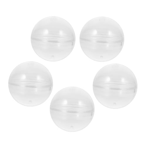 ifundom 5st Gacha-schale Ostern-süßigkeitskapsel Klare Kugel Kaugummimaschine Fußball Pfeifen Leere Spielzeugkapseln Leere Runde Kapseln Kapsel Für Verkaufsautomaten Transparent Plastik von ifundom