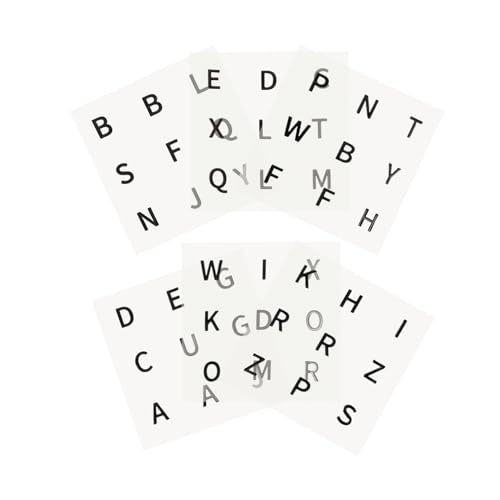 ifundom 6 Blätter Zauberwürfel-Hilfszubehör Puzzle Cube Zubehör Großdruck Buchstabensticker puzzlezubehör Puzzlewürfel Aufkleber mit englischen Buchstaben PVC von ifundom