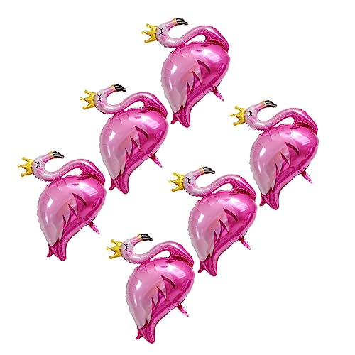 ifundom 6 Stk Flamingo-Ballon kreis ballon bogen rahmen riesige Flamingoballons Folienballons Helium hawaii party dekoration raumdeko kreative Luftballons Ballon-Kits Aluminiumfolie Rosa von ifundom