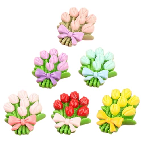 ifundom 6 Stück Künstlicher Blumenstrauß Dekor Handyhülle Handyschale Ornamente DIY Handwerkszubehör DIY Handyhüllen Charms Haarnadel Charm Winzige Blumen Handyhüllen Zubehör von ifundom