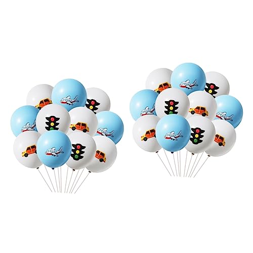 ifundom 60 Stück Latexballons Happy Car Ballons Partyballons Bedruckte Ballons von ifundom