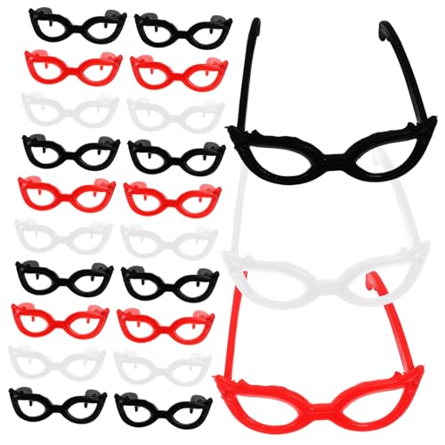 ifundom 60St Mini-Brille Puppen doll Accessories Miniaturbrillen Spielzeugbrillen Puppenzubehör Brillen Puppe DIY Dress-up Mini-Plastikpuppen- von ifundom