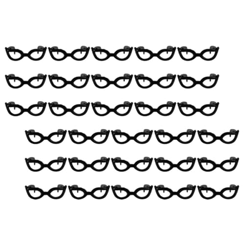 ifundom 60St Mini-Brille puppenkleidung puppenspielzeug Puppenmode Puppenaugen Puppengeschenke Figuren Miniatur-Zeug Mini-Lebensmittel mädchen Puppe Brille Puppenbrillen Plastik Black von ifundom