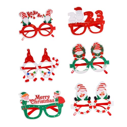 ifundom 6St Weihnachts-Kinderbrille weihnachtsdekorationen mit süßigkeiten Weihnachtsbrillenrahmen LED-Brille sonnenbrille geschenktüten Brillen zu Weihnachten Brillen-Requisiten Plastik von ifundom