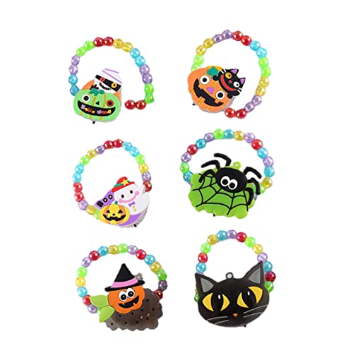 ifundom 6st Halloween-armband Uhrenarmbänder Spielzeugarmband Für Kreatives Armband Halloween-kinderarmband Leuchtende Armbänder Halloween-armbänder Blinkendes Armband Pvc Weicher von ifundom