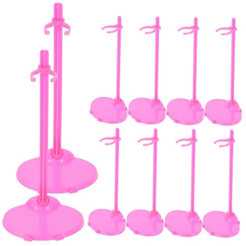 ifundom 72 STK Puppenständer Puppenanzeige Miniaturen Stützständer für Puppen Puppenkleiderständer Kinder deko doll Accessories Spielzeug Standregal Puppenhalter Plastik von ifundom