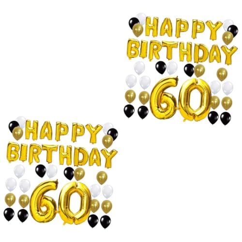ifundom 78 Stück Partyzubehör Zum 60 Geburtstag Latexballons Partyballons Zum Geburtstagsballons von ifundom