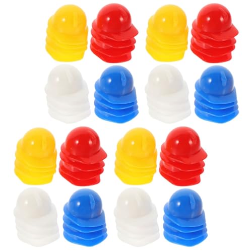 ifundom 80 Stück Mini-bauhut Kleine Hüte Kappe Mini-puppenhelme Bauparty Neuartiger Schutzhelm Baumützen Helmfutter Puppenhüte Miniatur-bauhut Mini-schutzhelme Mini-hüte Plastik von ifundom