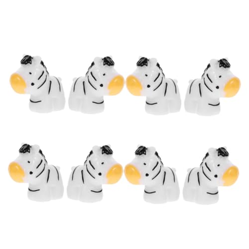 ifundom 8St Mini-Zebra-Ornament Tischdekoration Zebra DIY-Deko Mini-Zebra Mini Zebra Spielzeugfiguren Tierische Miniaturen Zebra Miniaturtierfiguren kleine Tierfiguren winzige Figuren Harz von ifundom