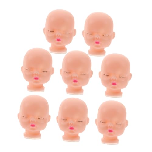 ifundom 8st Schlafende Babypuppe Puppenköpfe Selber Machen Puppe Schlüsselanhänger Puppenkopf Schlüsselanhänger Neuanstrich Der Puppe Puppen-Make-up-übungen DIY-schlüsselanhänger Vinyl von ifundom