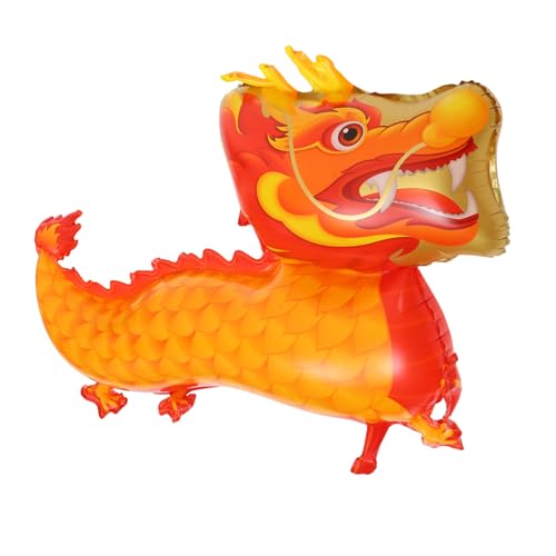 ifundom Ballon chinesischer Drache Partydekoration für das neue Jahr chinese new year chinesisch neujahr balons Partyzubehör für das neue Jahr neuer Party-Hintergrund Aluminiumfolie Orange von ifundom