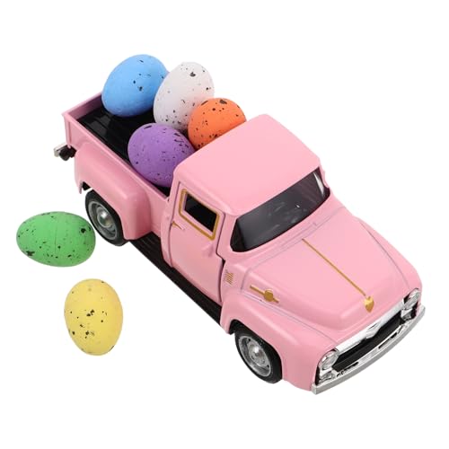 ifundom Metall-Pickup-Truck-Figur Vintage-weihnachtstruck Mit Eiern Jungen- Und Mädchen-autospielzeug Mini-Truck-Modell Für Die Inneneinrichtung von ifundom