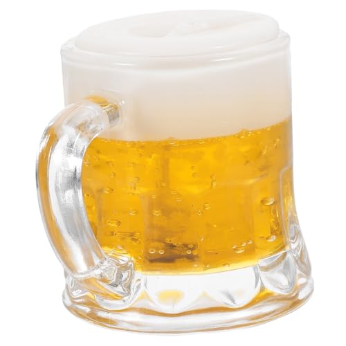 ifundom Bierkrug Kerze Gläser Tassen mit Deckel kleine Tassen Pint Lichter Gel bierbecher Beer Mug biertasse Dekoration Party kerzendeko Miniglas Wein Bierglas kleines Bierglas Wachs von ifundom