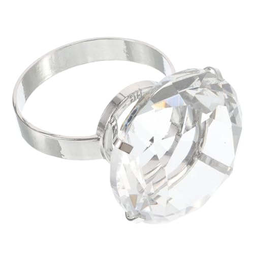 ifundom Diamantring-Requisiten hochzeit dekoration hochzeitsdekoration Schmuck für Hochzeitsfeier Ringe der Ring Desktop -Ornamente riesige Verlobungsringstütze Legierung Transparent von ifundom