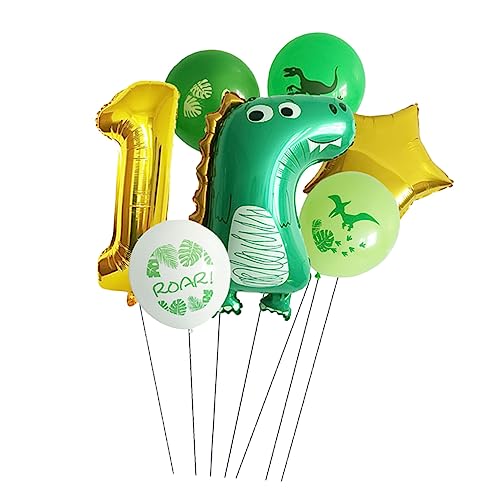 ifundom Dinosaurier-ballon Gefüllter Aufblasbarer Ballon Ballons Dinosaurier Cartoon-ballons Zahlenballon Geburtstag Tierballon Sternballons -dusche-ballon Luftballons Emulsion Golden von ifundom