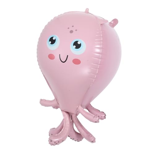 ifundom Dreidimensionaler Oktopus-ballon Meerjungfrau Party Dekoration Meeresweltballons Partyballons Am Meer Große Fischballons Hochzeitsballons Ozeanballon Aluminiumfolie Rosa von ifundom