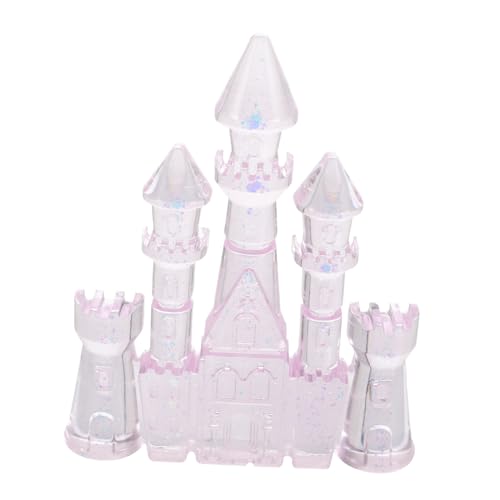 ifundom Edelsteinschloss-Spielzeug Prinzessinnen-partydekoration Spielzeugburg Aus Kunststoff Prinzessin Kuchendeckel Prinzessin Kuchen Schlossverzierung Rosa Plastik von ifundom