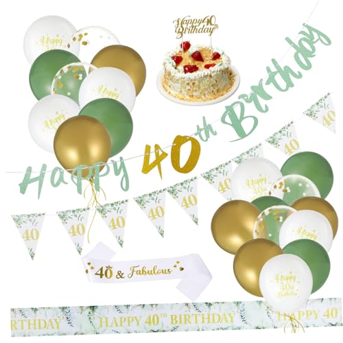 ifundom Geburtstag Dekoration Set Happy Birthday Banner Kit Mit Lustigem Türbanner & Luftballons Geburtstagsbanner Für Büros Und Feiern Geburtstagsdeko Für 40 Geburtstag von ifundom