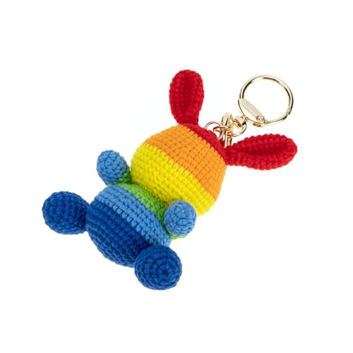 ifundom Hasenpuppe hasenförmchen Hasen kaninchenspielzeug Kaninchenform Mini-Hasen Plüsch Modepuppe Schlüsselanhänger-Zubehör Taschenverzierung Legierung Colorful von ifundom