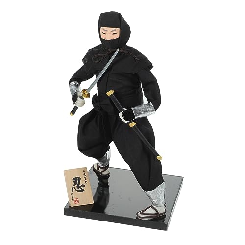 ifundom Ninja Puppen Ornamente Desktop Ninja Puppen Kunsthandwerk Krieger Figur Einweihungsparty Japanische Ninja Puppe Ninja Puppen Kunsthandwerk Japanische Wanddekoration von ifundom