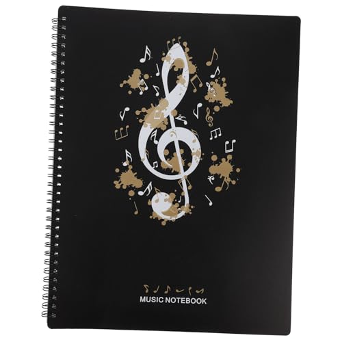 ifundom Ordner Musik notenständern dokumentenmappe Notenblatt-Aufbewahrungsmappe document folder aktenordner Ordner mit Taschen Musikordner schwarze Plastikmappen Binder schwarz Chorordner von ifundom