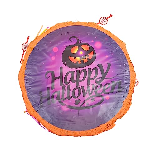 ifundom Piinata Halloween Party-spielzeug-dekor Für Kinder Süßes Oder Saures Liefert Jack o Lantern Piñata Requisiten Halloween-hängedekoration Pinata Dekorationen Papier Violett von ifundom