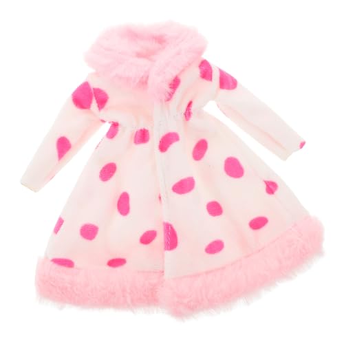 ifundom Plüschmantelpuppe Accessoires Für Puppenkleidung Ersatzpuppenkleidung Mini-Puppen-Outfit Puppe Foto-Requisite Kleidung Für Puppen Puppen-DIY-zubehör Puppenkostüm Rosa Plastik von ifundom