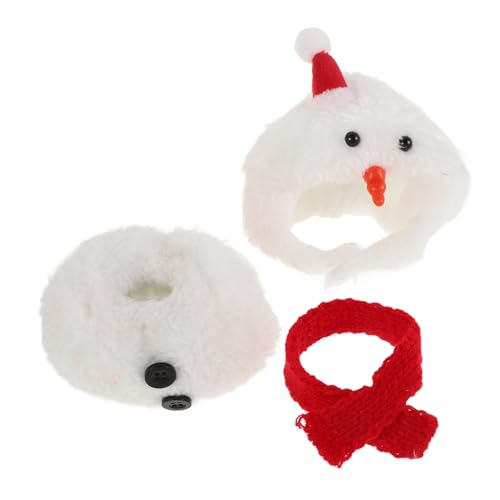 ifundom Puppe Schneemann Kleid Set Weihnachten Miniatur Kleidung Hut Schal für Handwerk von ifundom