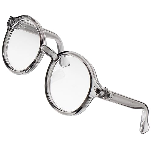 ifundom Puppenaccessoire Modische Transparente Brille Für Puppen Graue Kunststofffassung Perfektes Outfit Zubehör Für Kreatives von ifundom