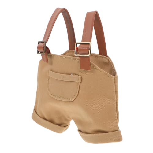 ifundom Puppenoverall Kuscheltier Kleidung Kleidung puppenkleidung Trendige Puppenbekleidung Puppen Latzhose Karierte Puppenmode Puppenzubehör Puppenkleider Stoff Khaki von ifundom