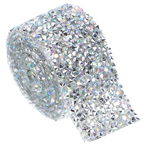 ifundom Selbstklebendes Strassband Zum Basteln Diy-Verpacken – Diamantbandstreifen Rolle Kristall-Bling-Strassbandrolle Für Schuhe Kleidung Zubehör 30 Mm von ifundom