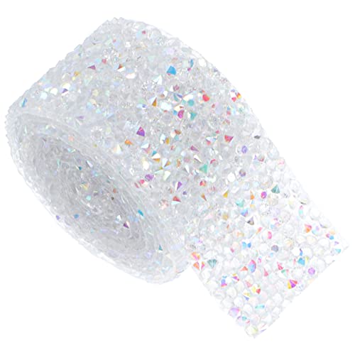 ifundom Selbstklebendes Strassband Zum Basteln Diy-Verpacken – Diamantbandstreifen Rolle Kristall-Bling-Strassbandrolle Für Schuhe Kleidung Zubehör 30 Mm von ifundom