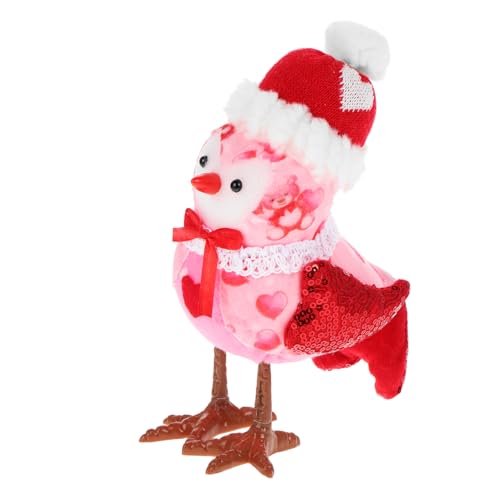 ifundom Vogelornamente Zum Valentinstag Vogelfiguren Wohnkultur Vogel Figur Schreibtisch-vögel- Tischdekorationen Partyzubehör Partydekorationen Abgestuftes Tablettdekor Polyester von ifundom