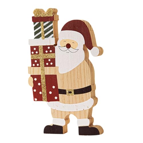 ifundom Weihnachtsmann Holzfigur Zur Tischdekoration Festliche Weihnachtsdeko Für Den Tisch Niedliches Santa Claus Zeichen Als Tischaufsatz Perfektes Weihnachtsornament Für Die von ifundom