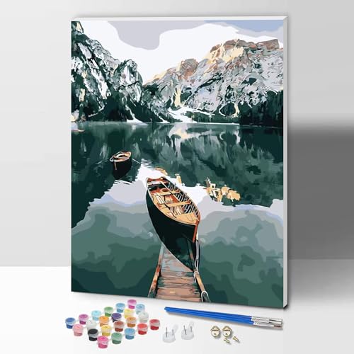 ifymei Malen nach Zahlen für Erwachsene mit Rahmen, DIY Geschenk Kunst Kits mit Pinsel und Acryl-Pigment, 30 x 40 Zentimeter Dolomites Zeichnung Malerei von ifymei