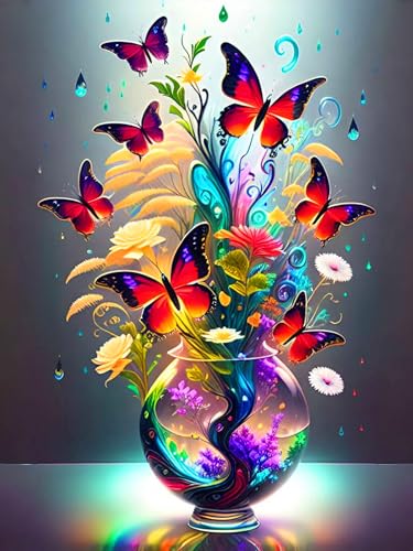 igoodom 5D Diamond Painting Erwachsene, Butterfly Diamant Painting Bilder Tiere Diamant Painting Bilder Diamond Painting Set für Beginners Home Wall Decor(30 * 40cm) von igoodom