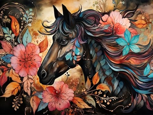 igoodom 5D Horse Diamond Painting Erwachsene, Horse Diamant Painting Bilder Fantasy Diamont Painting Diamond Painting Set für Beginners Geschenk Home Wall Decor(30x40cm) von igoodom