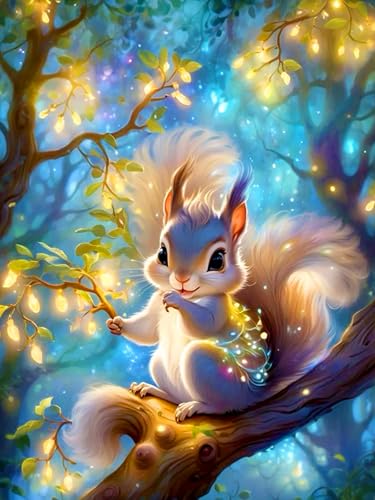 igoodom 5D Squirrel Diamond Painting Erwachsene, Tiere Diamant Painting Bilder Diamont Painting Diamond Painting Set für Beginners Home Wall Decor(30x40cm) von igoodom