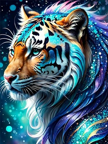 igoodom 5D Tiger Diamond Painting Set Erwachsene Tiger DIY Diamant Painting Bilder DIY Diamond-Painting Strass Painting Bilder Diamant Malerei Kits Wanddeko Wohnzimmer Schlafzimmer(30x40cm) von igoodom