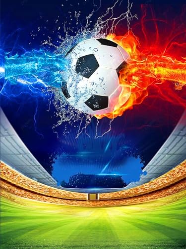 igoodom Diamond Painting Set Erwachsene Fussball 5d Diamant Painting Bilder DIY Fußball Diamond-Painting Strass Painting Bilder Diamant Malerei Kits Wanddeko Schlafzimmer 30x40cm von igoodom