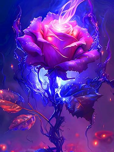 igoodom Rose Diamond Painting Erwachsene, 5D Rose Diamant Painting Bilder Diamont Painting Diamond Painting Set für Beginners Home Wall Decor(30x40cm) von igoodom