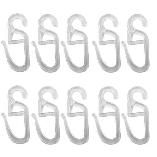 200 Stück Hochwertige Überklipshaken Glasklar mit 6mm Öse, Gardinenhaken für Ringe, Vorhang Haken 200 Stück Hochwertige Überklipshaken Glasklar mit 6mm Öse, Gardinenhaken für Ringe, Vorhang Haken von iguTrail