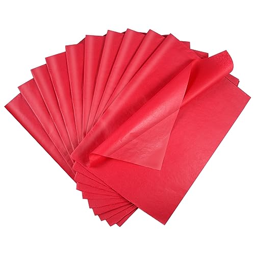 ihaspoko 60 Blatt Rot Seidenpapier, 50×35cm Geschenkpapier für Handwerk und Geschenkverpackung Dekorativ von ihaspoko