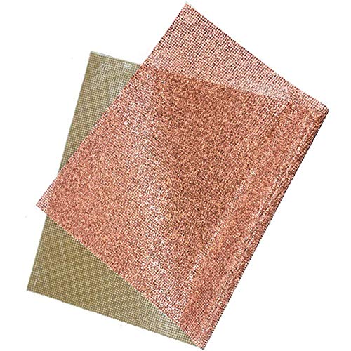 ihreesy 9,4x7,9 Zoll Bling Bling Kristall Strass Aufkleber,Selbstklebend DIY Auto Dekoration Aufkleber Glitter Strass Dekoration Trim Aufkleber für Wand Möbel Tasse Handy Fahrrad,Champagner von ihreesy