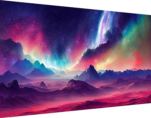 ijbnhd Aurora Diamond Painting Large (40 x 70 cm) - Erwachsene, DIY Aurora Diamond Painting Bilder Berg für Living Room Bedroom Wall Decoration von ijbnhd