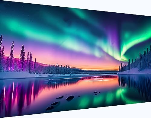 ijbnhd Large Diamond Painting Set Aurora Diamond-Painting Erwachsene Bilder für Living Room Bedroom Wall Decoration 40 x 70 cm von ijbnhd