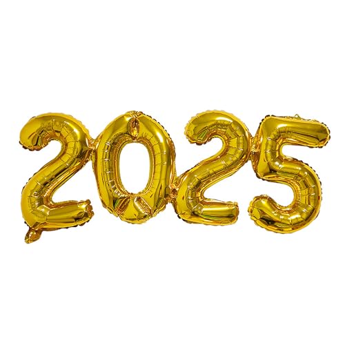 16 Zoll 2025 Nummer Ballon, Anzahl Folie Luftballons Party Requisiten, Neujahrs bedarf für Dekoration Layout von ikappy