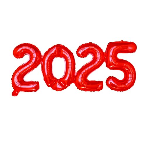 16 Zoll 2025 Nummer Ballon, Anzahl Folie Luftballons Party Requisiten, Neujahrs bedarf für Dekoration Layout von ikappy