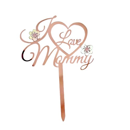 1PC Mother's Day Kuchen Topper Acryl Happy Mother's Day Cupcake Topper für Geburtstags feier Dekoration Zubehör Beste Mutter jemals Liebe Mutter Kuchen Pick Dekorationen von ikappy