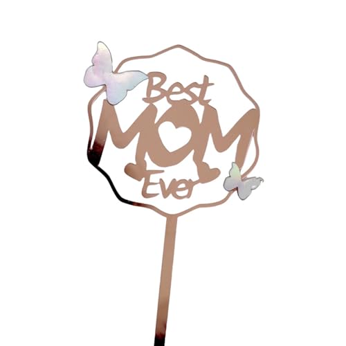 1PC Mother's Day Kuchen Topper Acryl Happy Mother's Day Cupcake Topper für Geburtstags feier Dekoration Zubehör Beste Mutter jemals Liebe Mutter Kuchen Pick Dekorationen von ikappy